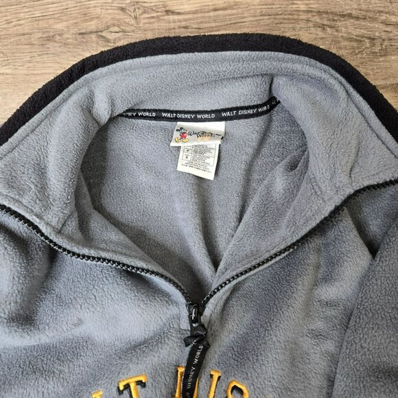 Walt Disney World Mickey Mouse Est 1971 Sz S Embroidered Pullover 1/4 Zip Fleece - Picture 5 of 13